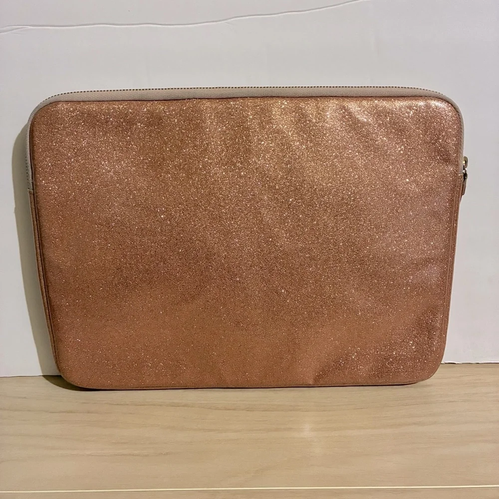 Kate Spade Padded 13” Sleeve Laptop Tablet Bag Pouch Rose Gold Carrier Feminine